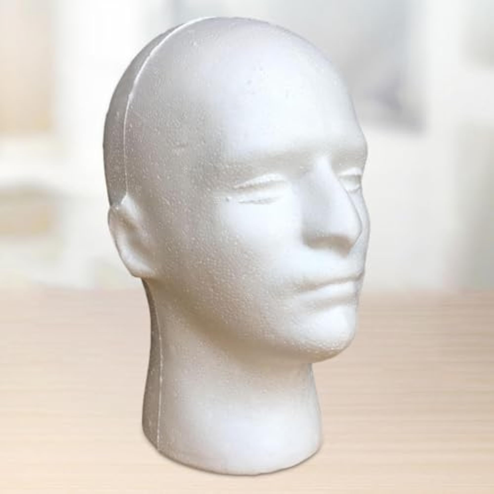 Male Mannequin Head Black Display Stand Model for Headphone Headwear